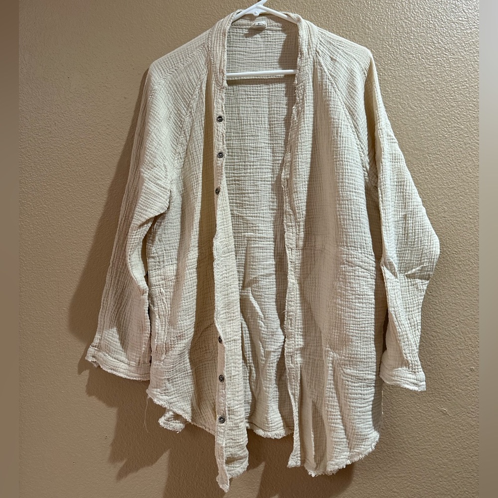 Waffle button up